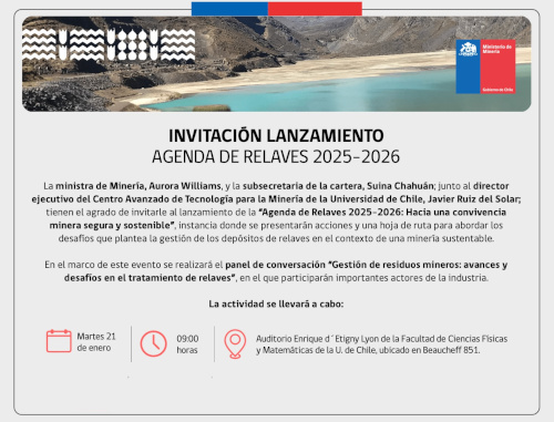 Lanzamiento Agenda De Relaves Hacia Una Convivencia Minera