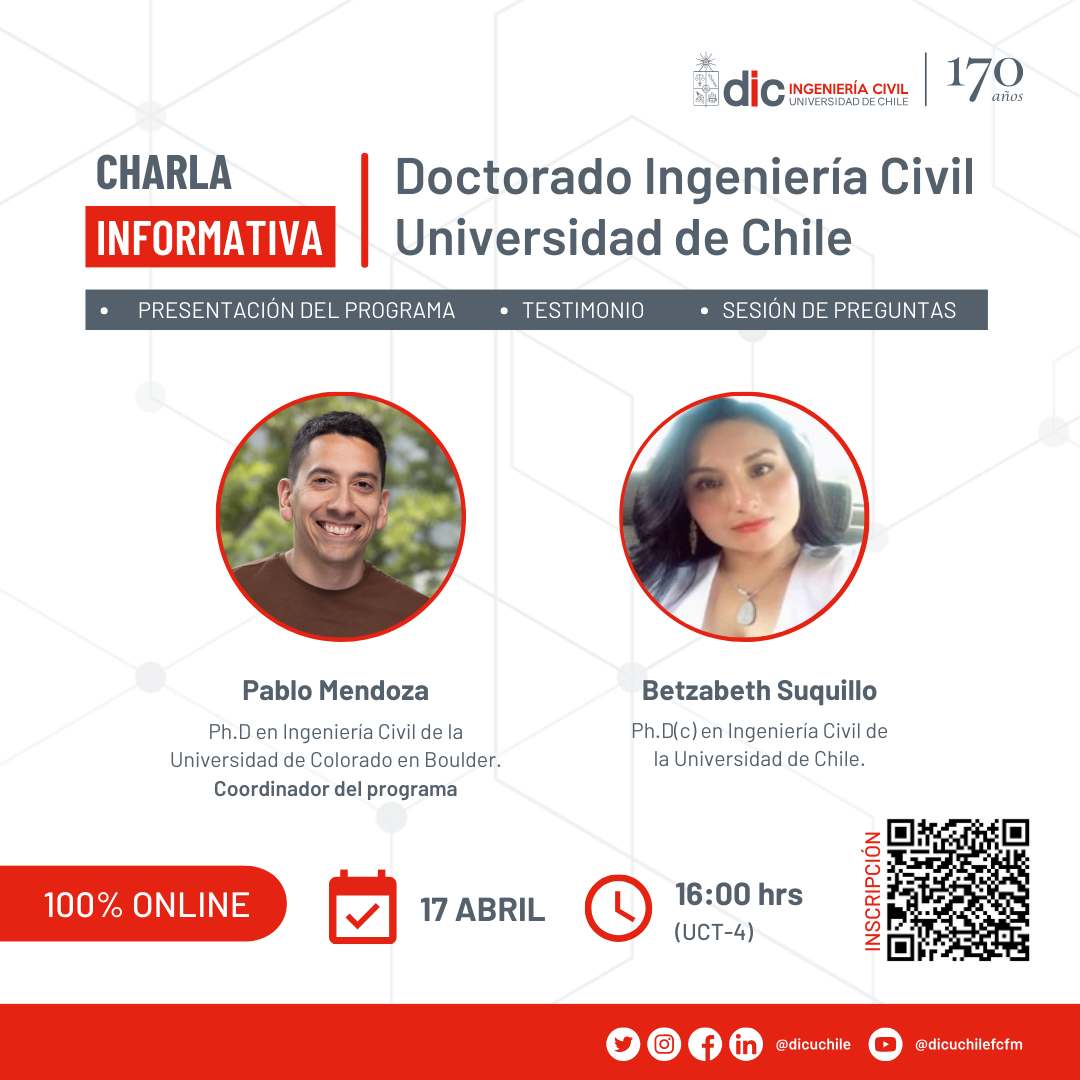 Charla informativa del Doctorado en Ingeniería Civil de la Universidad