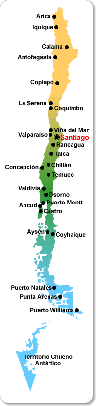  The major cities in chile