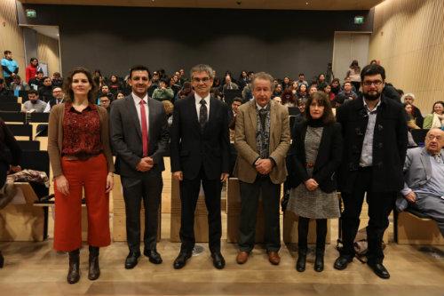 El Lanzamiento fue presidido por el decano de la FCFM, Prof. Francisco Martínez, y el presidente del Banco Central de Chile, Mario Marcel. 