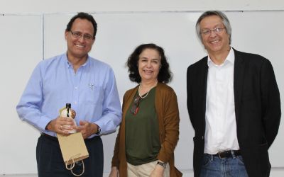 Dra. Paulina Pino encargada de Relaciones Internacionales, junto a los Coordinadores de ambos países.