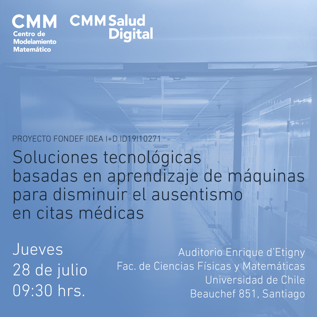 Invitación a evento de Cierre de proyecto FONDEF IDeA I+D Disminución de ausentismo en citas médicas